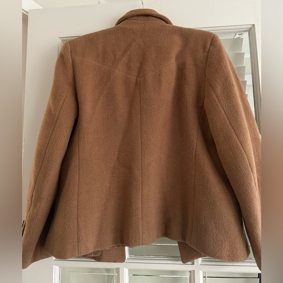 Rafaella Wool Brown Coat – Size 10 – Classic Button Front - Picture 6 of 9